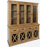 Telluride Sideboard Buffet Hutch w/ LED Lights Distressed Pine